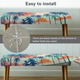 thumbnail image 5 of POLERO Dining Bench Covers, Stretch Cushion Covers Removable Washable Bench Slipcover, Watercolor Palm Tree Printed Rectangle Seat Protector for Dining Room, Living Room, Bedroom, Kitchen, 5 of 7