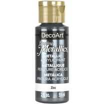 DecoArt Dazzling Metallics Acrylic Color, 2 oz., Zinc