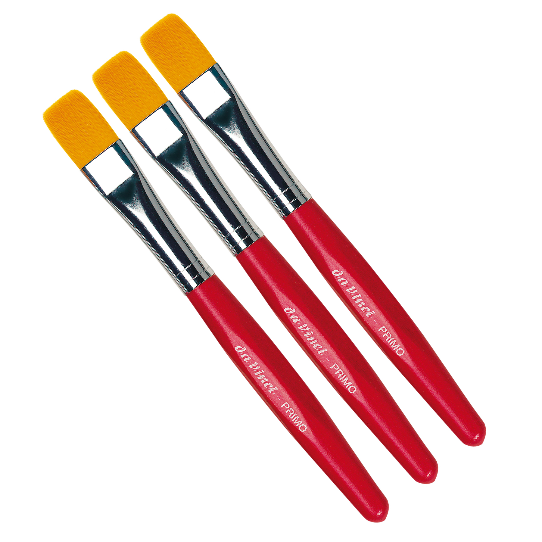 da Vinci PRIMO Preschool Brush, Synthetic, Tempera, Flat, Series 354R, Size 12, Pack of 3