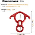 thumbnail image 2 of Equipo de descenso Dispositivo de rapel 35kN 50kN Aluminio Descenso, 2 of 5