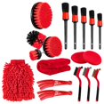 thumbnail image 1 of 18 PCS Car Cleaning Tools Kit, Car Detailing Brush Set with Drill Attachment Set, Car Wash Kit (Red)-HAPDEN, 1 of 4