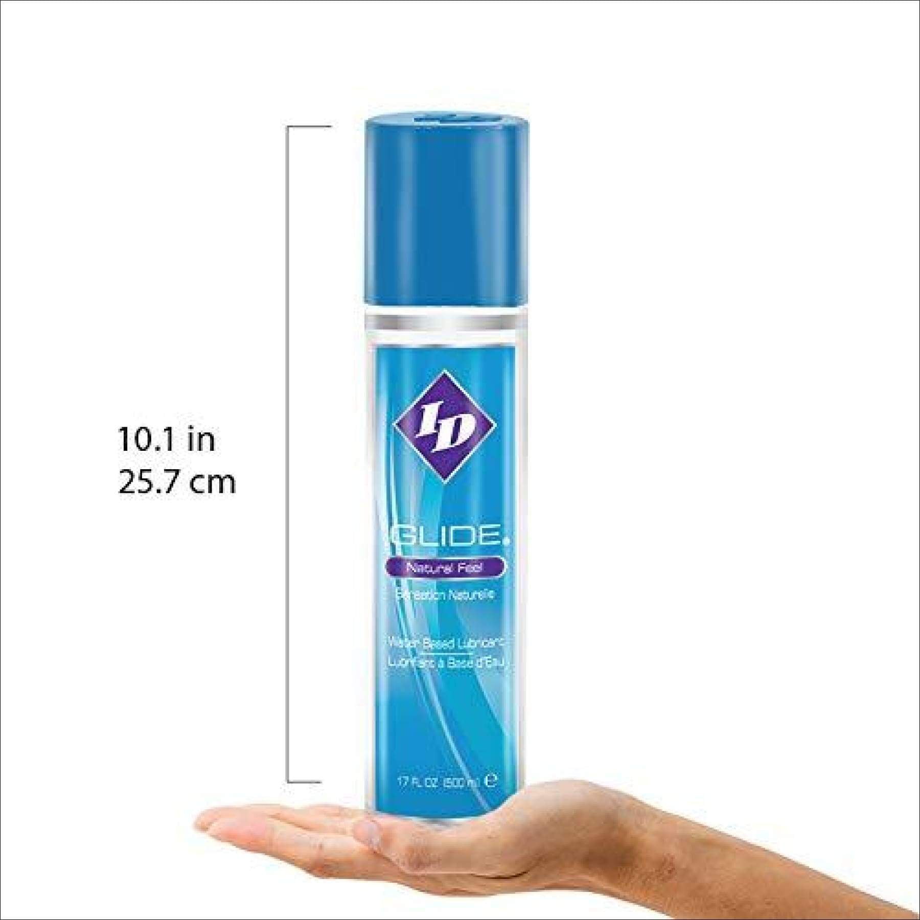 ID Lubricants Glide 17 fl oz - Natural Feel Water-Based Personal Lube,  Non-Staining, Long Lasting, Toy Friendly