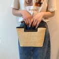thumbnail image 1 of Bolso de hombro Retro coreano bolso de mano de paja tejido a mano para playa de verano para mujer, 1 of 6
