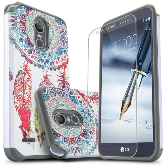 LG Stylo 3 Case, LG Stylo 3 Plus Case, W/[HD Screen Protector], Heavy Duty Drop Protection Impact Advanced Rugged Protective Slim Fit Phone Cover-Dream Catcher