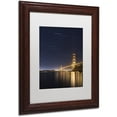 thumbnail image 2 of Trademark Fine Art "Golden Gate and Stars" Canvas Art by Moises Levy White Matte, Wood Frame, 2 of 2