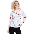 thumbnail image 1 of CeCe Womens Floral-Print Tunic Blouse, Multicoloured, X-Small, 1 of 1