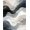 Black Gray Ivory Gold, Pattern 10, variant on Design&I 8'x10' Washable Area Rug Sleek Flatweave Pet Friendly Long Hallway Abstract Motif Minimalist Interlocking Border Entryway for King Size Bedroom, Under Bed