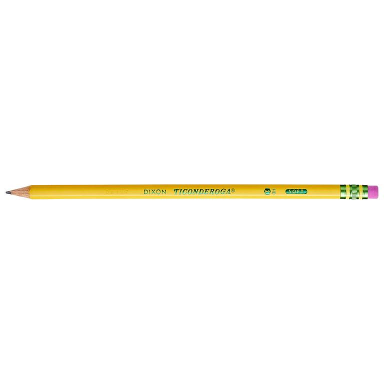 Ticonderoga Pencils, #2 Soft, Yellow, Presharpened, 18 per Pack, 2 Packs