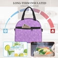 thumbnail image 3 of Lafuoo Lilac Glittering Pattern Insulated Lunch Bag, Adjustable Shoulder Strap Handheld Crossbody Waterproof Lunch Bag, Unisex-One Size, 3 of 3