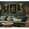 thumbnail image 4 of Dark Forest Animal Canvas Wall Art Vintage Fox Rabbit Books Painting Picture Wall Decor Victorian Gothic Botanical Flower Poster Print Artwork for Living Room Bedroom(only canvas), 4 of 6