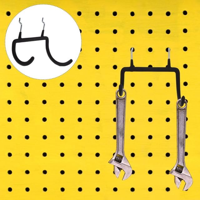 SHINYPASING 2Pcs Steel Peg Board Tool Utility Hooks for Workshop Use
