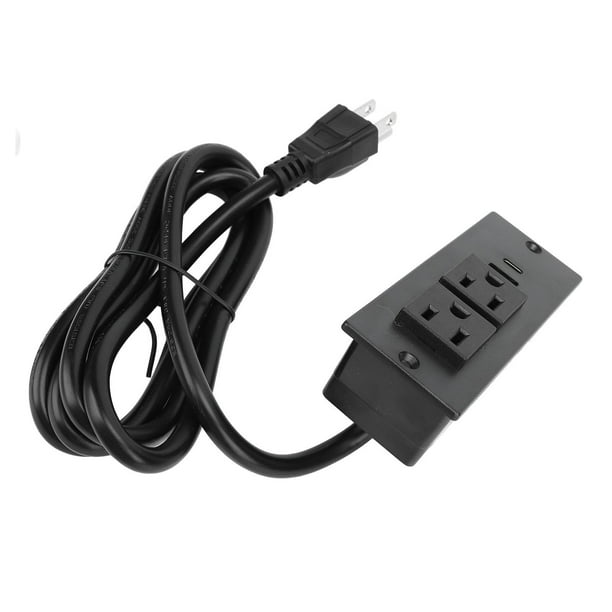 Regleta Empotrada Para Conferencias Con 1 USB Tipo C, 1 USB Tipo A, PD 20 W, 2 Puertos USB, Cable De 1,5 M, Enchufe Estadounidense De 125 V, Muebles, Maquinaria Y Equipos