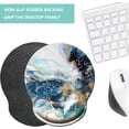 thumbnail image 4 of LQCrafK Mouse Pad with Wrist Support, Ergonomic Mouse Pad with Memory Foam Wrist Rest Cushion, Non-Slip Rubber Base Gaming Mice Pad for Home Office Computer Laptop, Flowers, 4 of 14