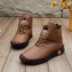 thumbnail image 2 of NECHOLOGY Botas Mujer Adulto Femenino Zapatos Botines para mujer Nuevos zapatos de mujer de comercio exterior de invierno, botas interiores cálidas de felpa con cordones para mujer (Brown, 7.5), 2 of 7