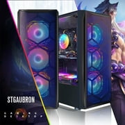 STGAubron Gaming Tower PC, Intel Core I7 up to 3.9 Ghz, Radeon RX 580 8G Graphics, 16G Ram, 512G Ssd, Wifi, Bt 5.0, RGB Fan x6, W11H64