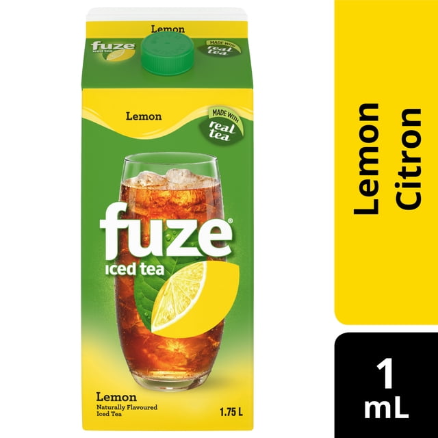 Fuze Iced Tea Lemon, Made With Real Tea and Natural Flavours, 1.75L Chilled Carton