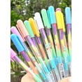 thumbnail image 1 of 6pcs/set Rainbow Gradient Pens, Creative Journaling Pens, Fluorescent Pens, Multicolor Pens, Glitter Pens, Random Six Colors, 1 of 5