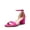 HOT PINK, variant on Women's Chunk Low Heels Open Round Toe Ankle Strap Block Heels Party Dress Wedding Sandals