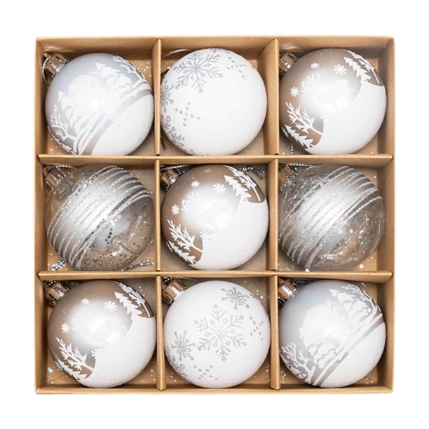 9 Uds. de Adornos para árbol de Navidad de 2,3 Pulgadas, Accesorios de Decoración de árbol de Navidad, Decoración Decorativa para Fiesta en Casa, Mult Estilo D