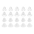 thumbnail image 1 of Uxcell Almohadillas para Pendientes, 64 piezas 2 tamaños - Respaldo de Pendientes de Silicona Clip-on, Reemplazos de Almohadillas Suaves para Pendientes (Transparente, Blanco), 1 of 6