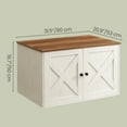 thumbnail image 7 of LEDREM Cat Litter Box Furniture Enclosure,Multi-Functional Hidden Washroom with Removable Divider for Indoor,L,Honey Brown and Rustic White, 7 of 7