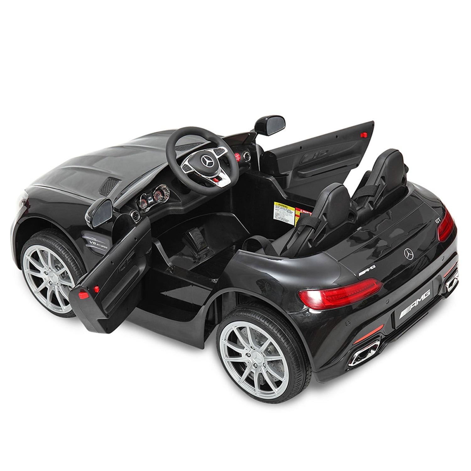 CIPACHO Licensed Benz GT 12V Powered Ride On Toy Car 2-Seat Kids Car Toy with MP3, Radio, Speed Shift, LED Lights, Black CIPACHO Licensed Benz GT 12V Powered Ride On Toy Car 2-Seat Kids Car Toy with MP3, Radio, Speed Shift, LED Lights, Black