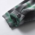 thumbnail image 5 of CAUYDY Kids Toddler Flannel Shirt Jacket Plaid Long Sleeve Lapel Button Down Shacket Baby Boy First Birthday Shirt Long Sleeve(L101-Green,12-18 M), 5 of 7