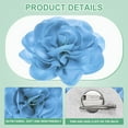 thumbnail image 2 of Extra Large Rose Flower Brooches, 7.87 Inch Lapel Pins Dainty Satin Fabric Big Camellia Flower Hair Clip For Women Wedding/Dance/Clothes/Accessories/Party [20cm, Blue], 2 of 7