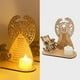 thumbnail image 2 of Adorno de vela de recuerdo navideño, banco de mecedora de madera, vela de té Ángel, 2 of 7