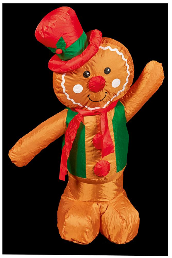 Raraion 1.2m Christmas Inflatable Gingerbread Man