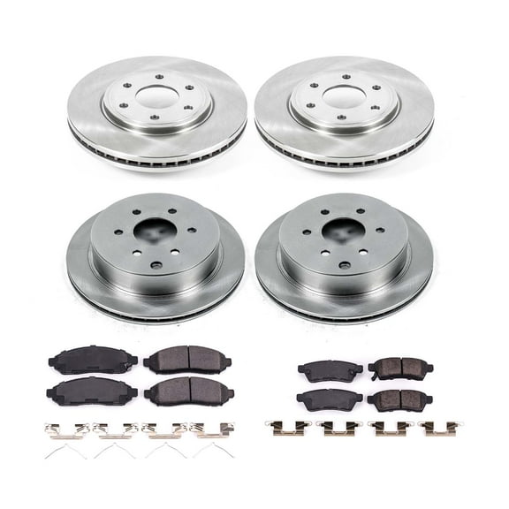Ultimate Brakes Front and Rear Ceramic Brake Pad and Rotor Kit with Hardware WM81265