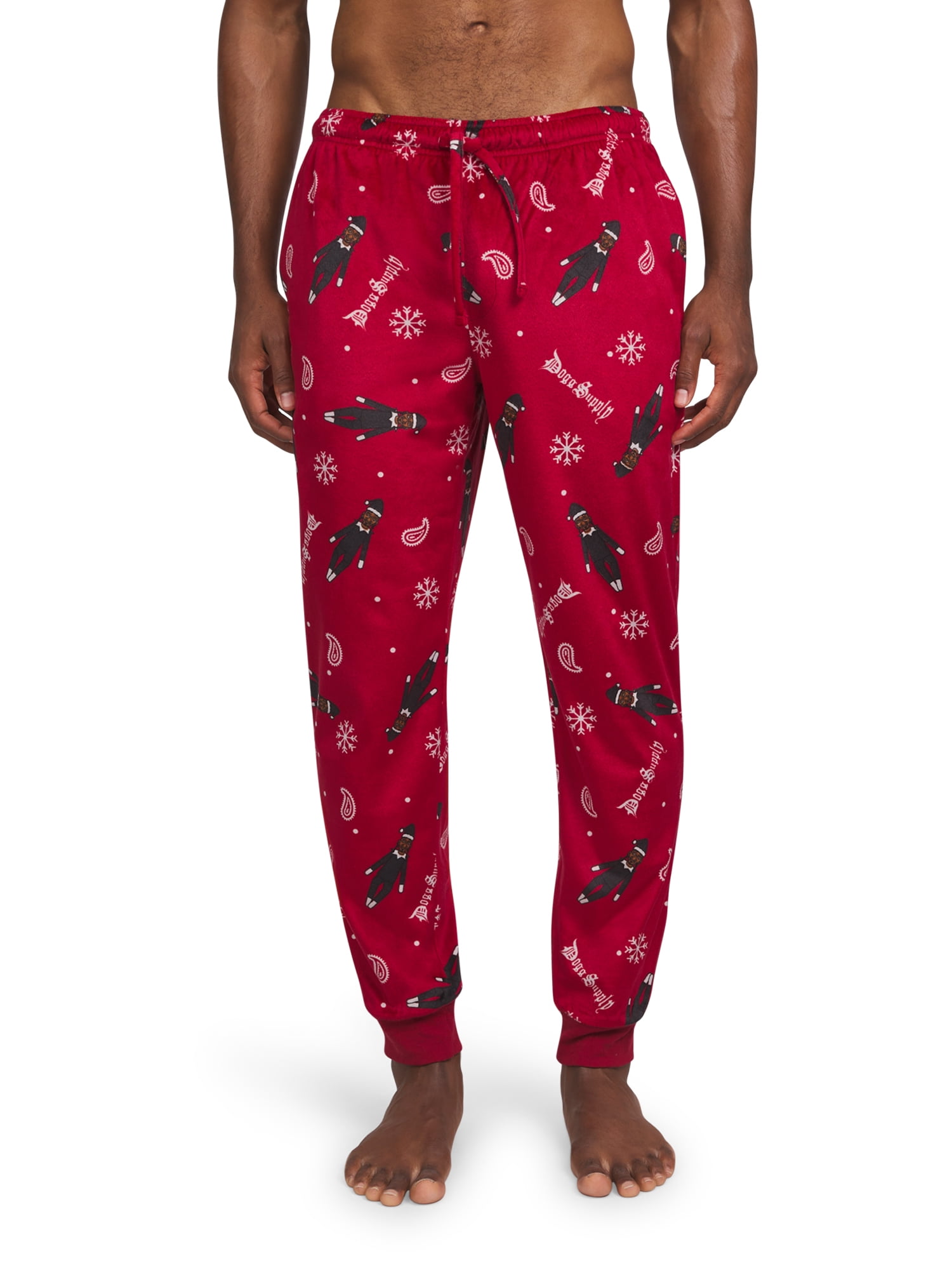 Dogg Supply Men's Microfleece Pull-On Sleep Joggers with Pockets, Sizes S-XL