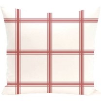 Simply Daisy 16" x 16" Windowpane Plaid Geometric Print Outdoor Pillow