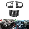 thumbnail image 3 of Steering Wheel Trim, Steering Wheel Panel Cover Anti Scratch Carbon Fiber Color Stylish  For Cooper R54 R55 R56 R60, 3 of 8