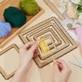 thumbnail image 3 of 6 Sizes Poplar Wood Weaving Loom Kit Square DIY Weaving Loom DIY Weaving Art Tapestry Loom for Hanging Decor Woven Tapestry Knitted Crafts Making 4.5mm Thick Mixed Color, 3 of 9