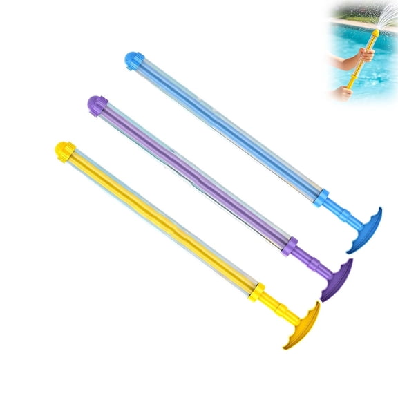 Firework Style Water Squirter 14.2 Inch High Pressure Pull-Out Water Sprayer Portable Summer Party Water Toy for Beach Pool Adult Couple Outdoor Game Blue