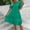Green, variant on Short Sleeve Dresses for Women Casual Solid A-Line Dress Crew Neck Cut Out Cotton Midi Dresses