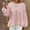 Pink, variant on Aloohaidyvio Long Sleeve Tops,Womens Solid Color Collar Pleated Long Sleeved Loose Fitting Womens Long Sleeved Top