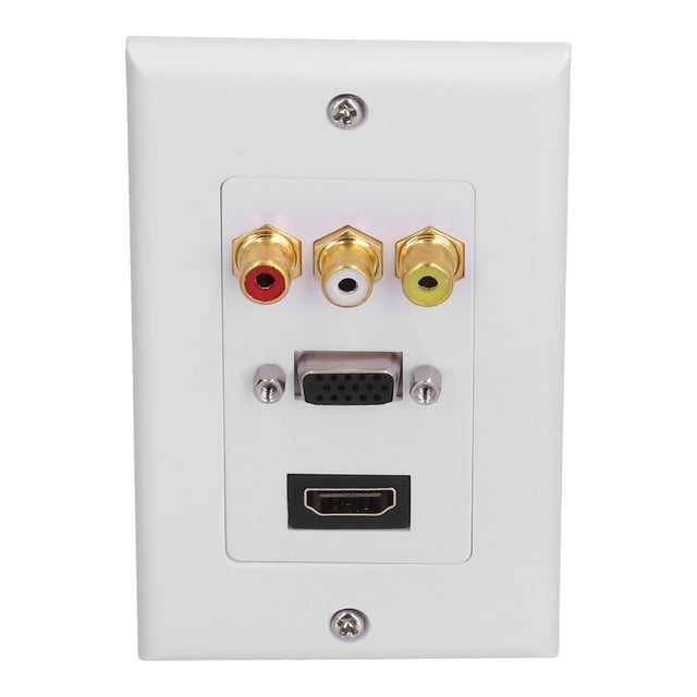 Enchufe de pared de audio y vídeo,Panel de pared de vídeo del enchufe de pared de audio y vídeo Instale el panel de enchufe Resultados impresionantes