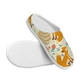 thumbnail image 3 of Xecao Whimsical Fox Floral Garden Print Cotton Slippers Fuzzy Warm Cozy Slippers Non Slip House Slippers For Indoor Outdoor Cotton Slippers House Slippers-46/47, 3 of 7