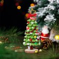 thumbnail image 5 of Christmas Tree With Light 8.27inch Artificial Christmas Trees Wooden 3D Christmas Tree Craft DIY Wooden Christmas Art and Craft Gift Christmas Tree Assembly for Christmas Tabletop Decor Party, 5 of 9