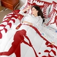 thumbnail image 3 of Erosebridal Red Dripping Baseball Stitch & Hitter Silhouette Graphic Bedding Comforter Set 7-Piece, Sport Graphic King Bedding Sets for Boys And Girls Kids,Super Cozy Room Decor, 3 of 6