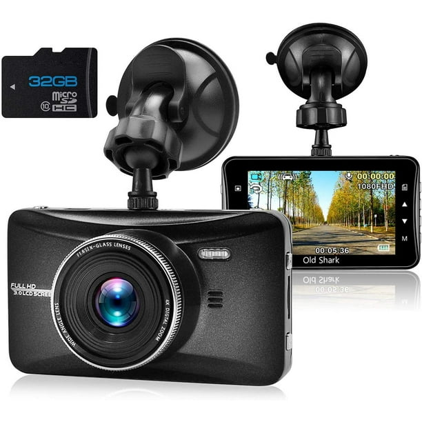 Dash Cam 1080P Full HD 3 Inch Dashboard Camera Car Recorder with 32GB