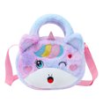 thumbnail image 2 of Kids Baby Girls Teens Plush Unicorn Mini Crossbody Purse Handbag Wallet Cute Princess Purse Shoulder Bag, 2 of 5