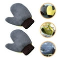 thumbnail image 3 of Qumonin Cars Coral Fleece Gloves Microfiber Wash Mitt for Auto Cleaning, 3 of 8