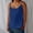 Blue, variant on Resort Vacation Linen Camisoles for Women, Spaghetti Strap U Neck Sleeveless Loose Fit Breathable Lightweight Casual Tank Undershirts Travel Beach Daily Outfits, Red 5XL