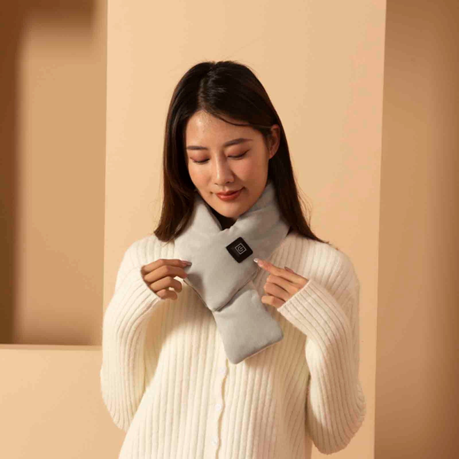 EGNMCR Neck Heating Pad Heated Neck Wrap for Neck Pain Relief, Electric Heating Pad with Power