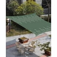 thumbnail image 3 of Sun Shade Sail 6.5x10Ft Bohemian Geometric Pattern Rhombus Olive Green Uv Block Sunshade Canopy Outdoor Shade Cover Rectangle Shade Cloth For Patio Garden Yard Deck Pergola, 3 of 6