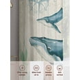 thumbnail image 6 of Vintage Ocean Sheer Curtains 72 Inch Long 2 Panels, Whale Starfish Seagrass Coral Compass Nautical Light Filtering Rod Pocket Curtains, Sheer Voile Drapes for Living Room Bedroom, 52"x72", 6 of 8