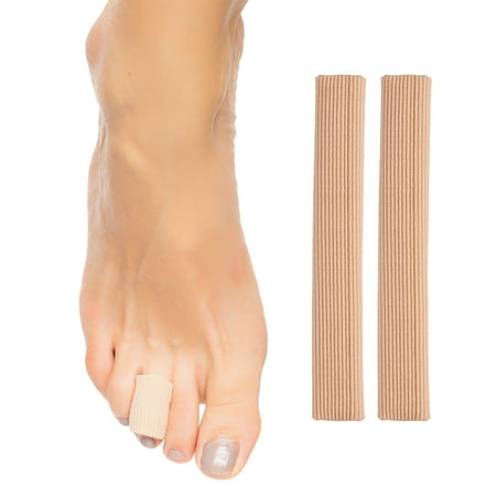 ZenToes Open Toe Tubes Fabric Gel Lined Sleeve Protectors for Corns, Blisters, Hammertoes - 2 Pack